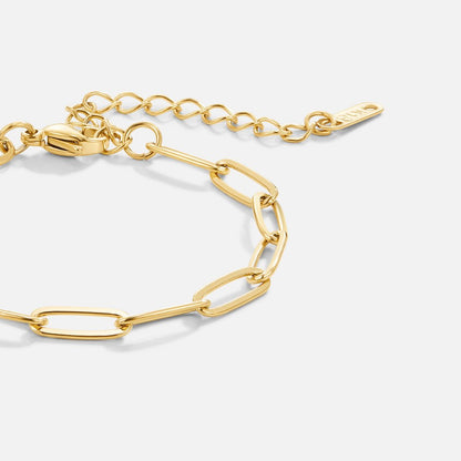 Gilded Paperclip Link Bracelet – FIORENE