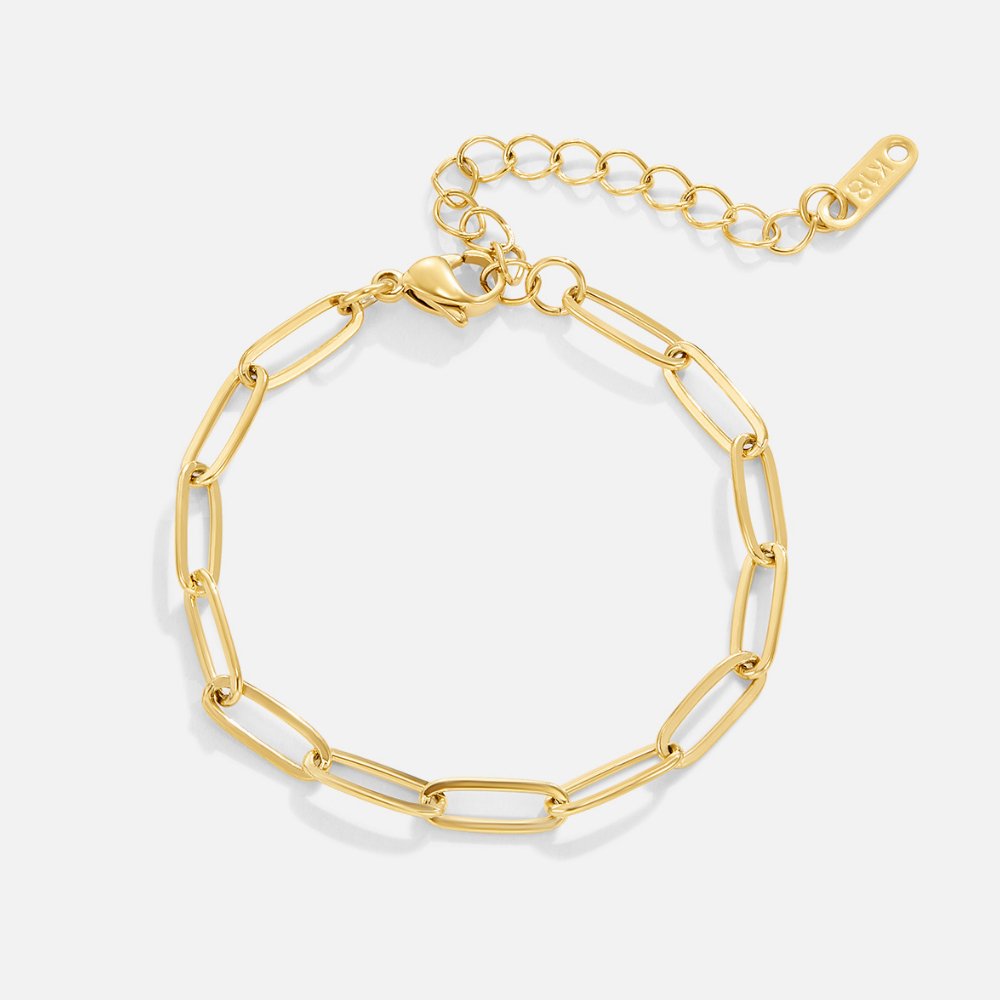 Gilded Paperclip Link Bracelet – FIORENE