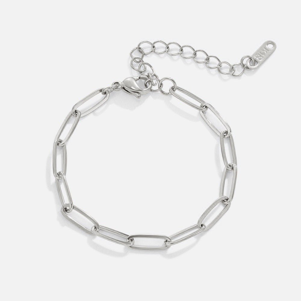 Silver Linear Link Bracelet – FIORENE