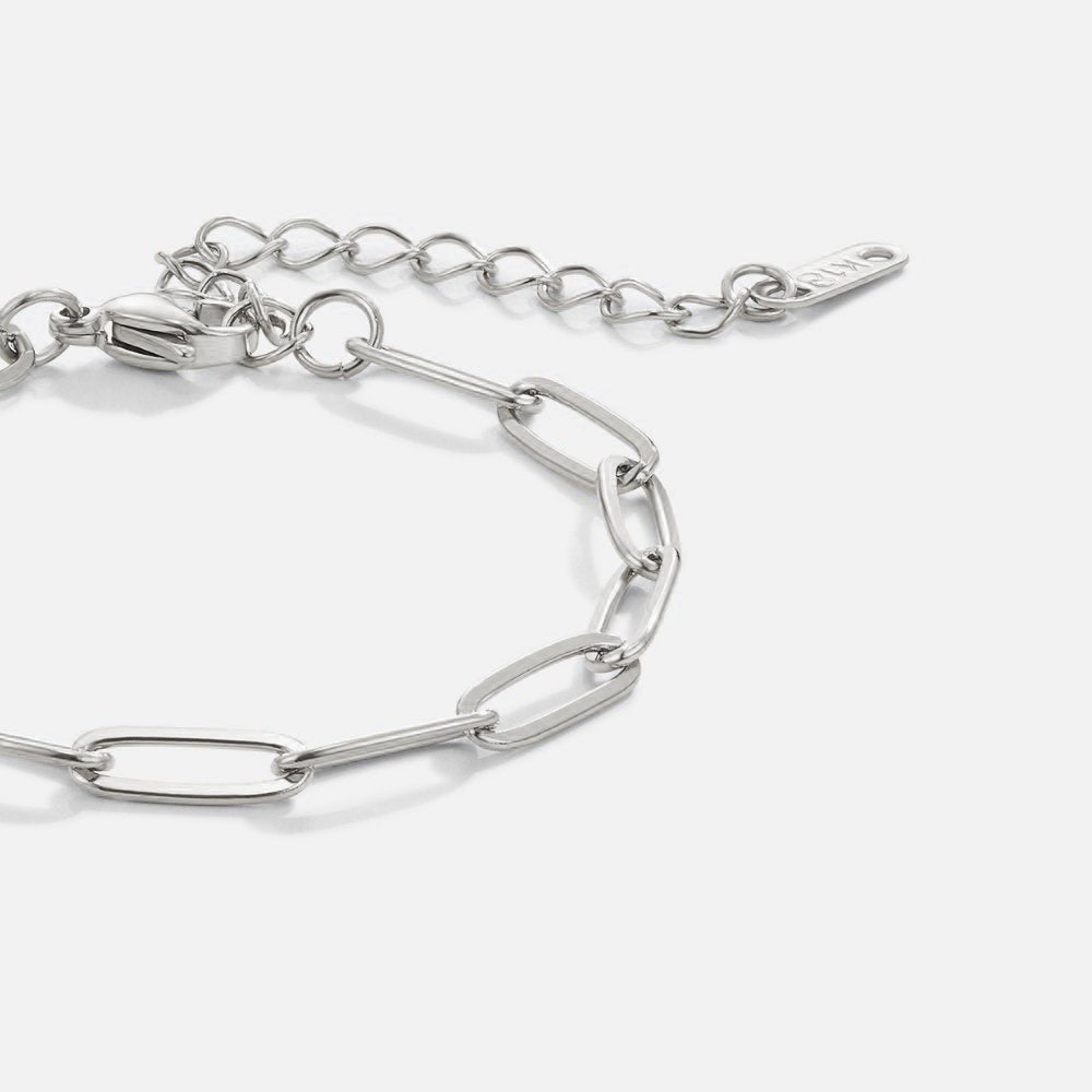 Silver Linear Link Bracelet – FIORENE