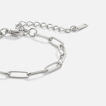 Silver Linear Link Bracelet – FIORENE