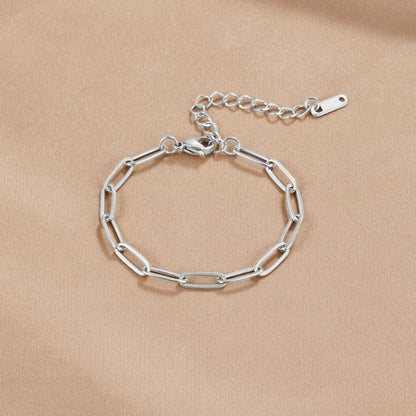 Silver Linear Link Bracelet – FIORENE