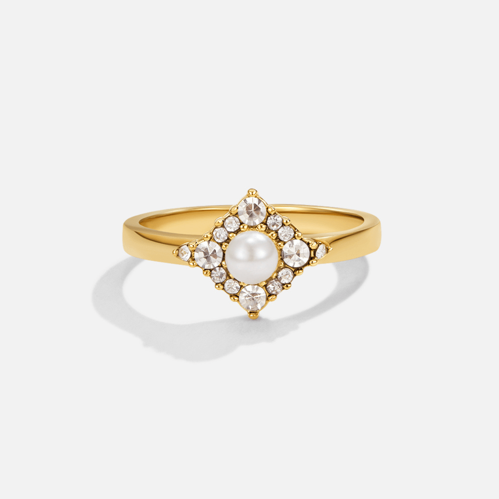 Imperial Pearl Rhombus Ring – FIORENE