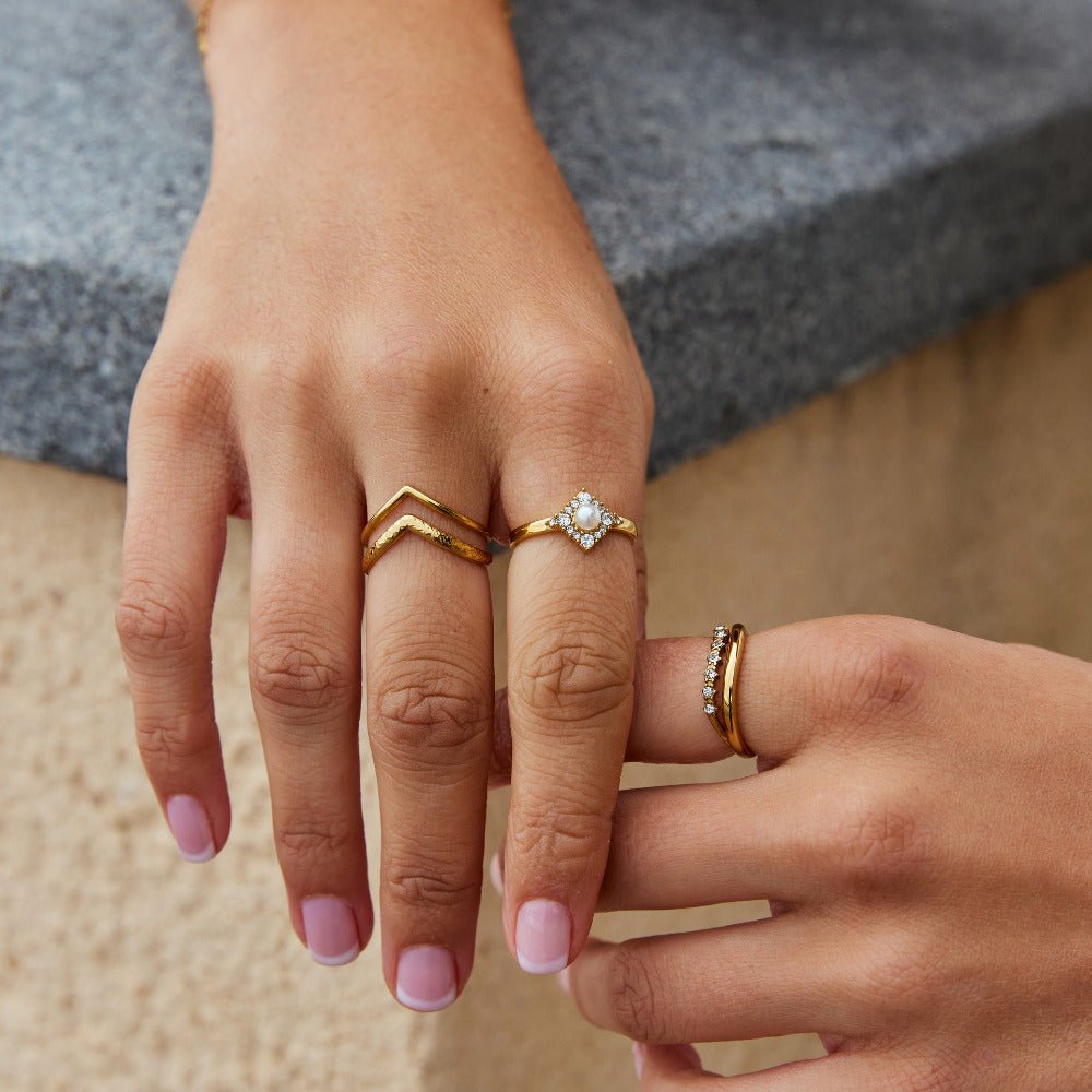 Imperial Pearl Rhombus Ring – FIORENE