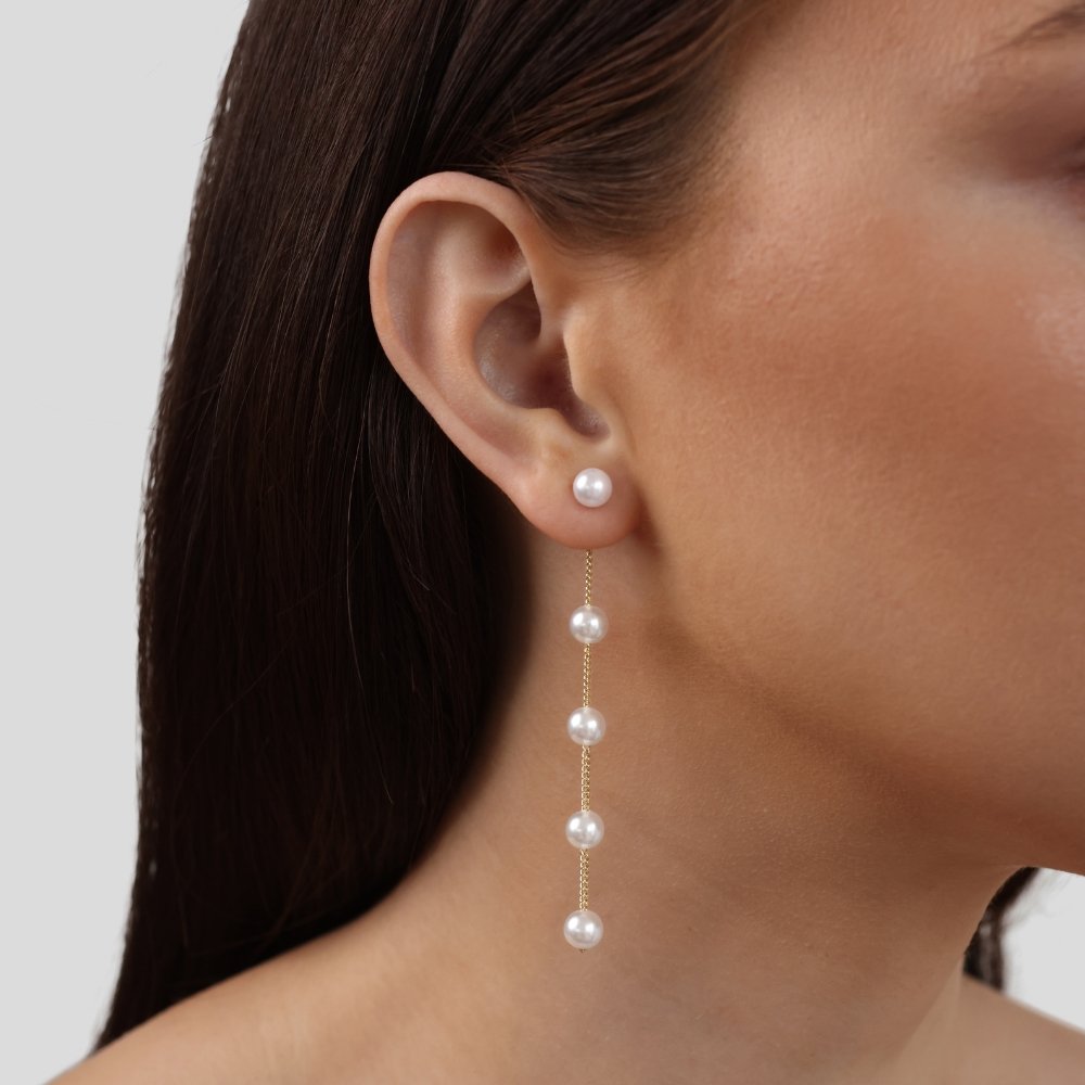 Luminous Pearl Linear Earring – FIORENE