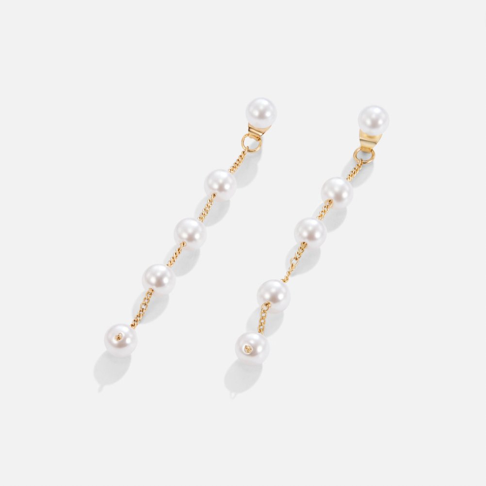 Luminous Pearl Linear Earring – FIORENE