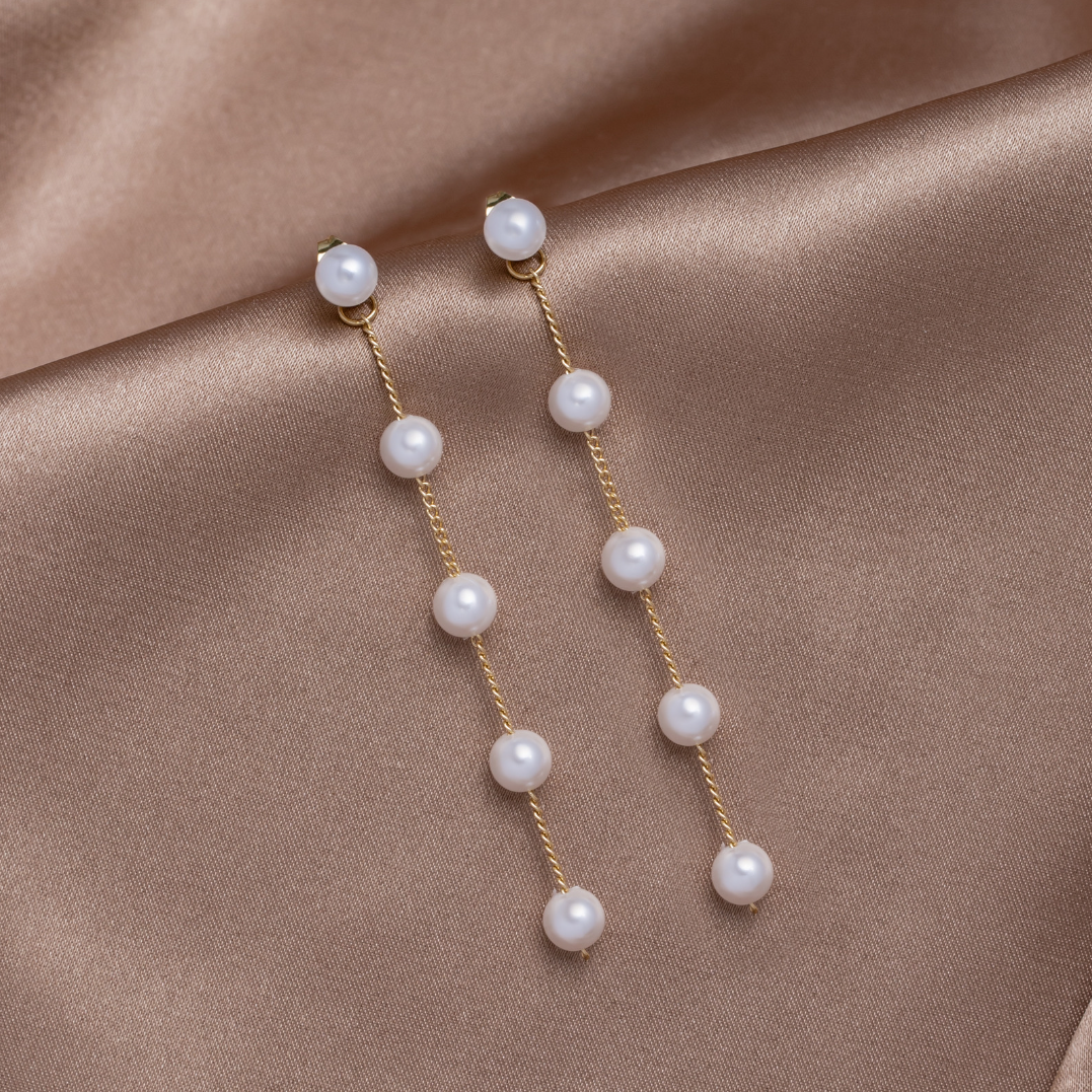Luminous Pearl Linear Earring – FIORENE