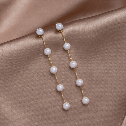 Luminous Pearl Linear Earring – FIORENE