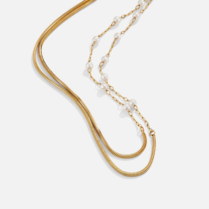 Radiant Pearl & Ribbon Necklace – FIORENE