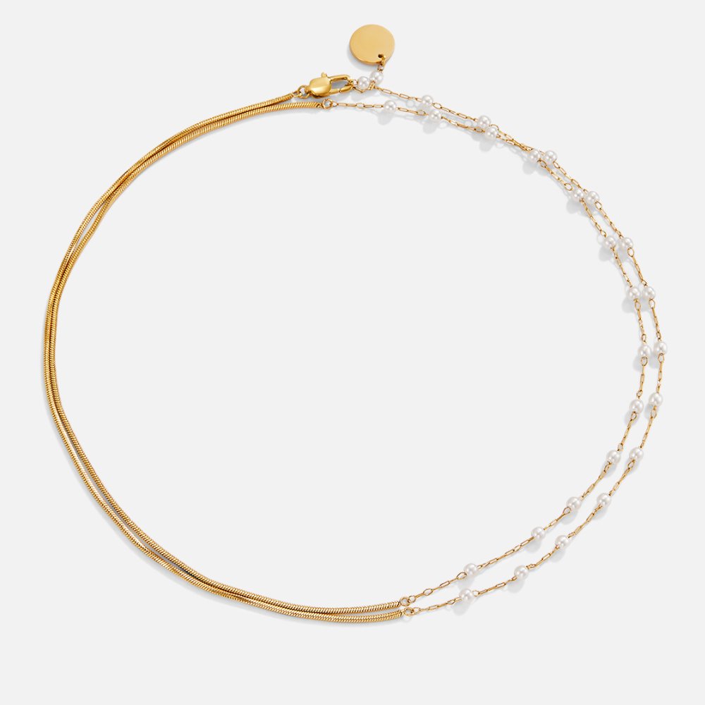 Radiant Pearl & Ribbon Necklace – FIORENE