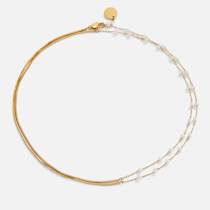 Radiant Pearl & Ribbon Necklace – FIORENE
