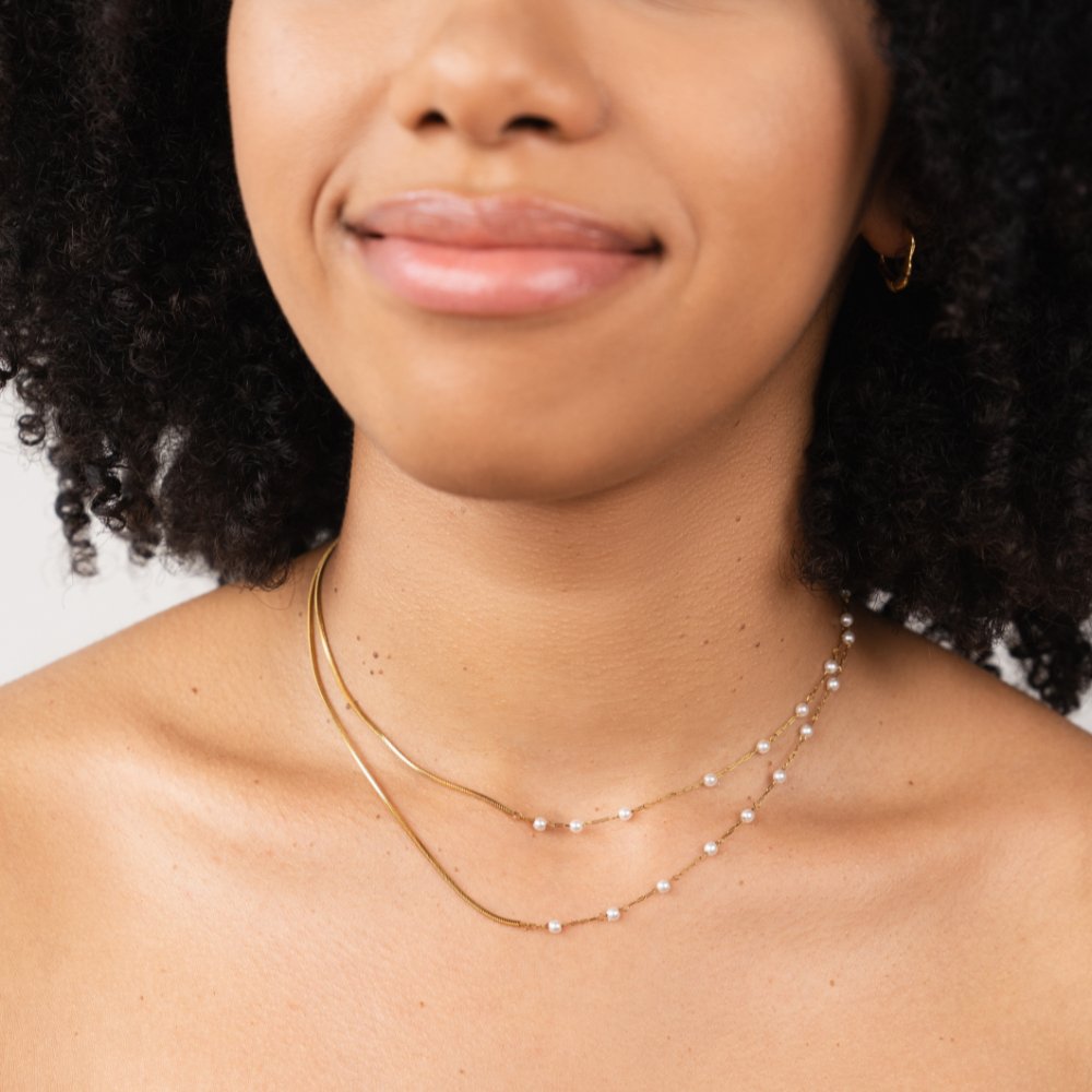 Radiant Pearl & Ribbon Necklace – FIORENE