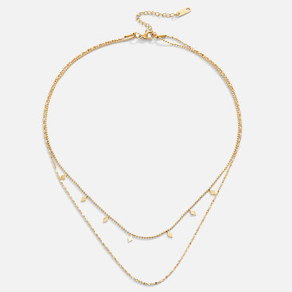 Minimalist Geometric Duo Necklace – FIORENE