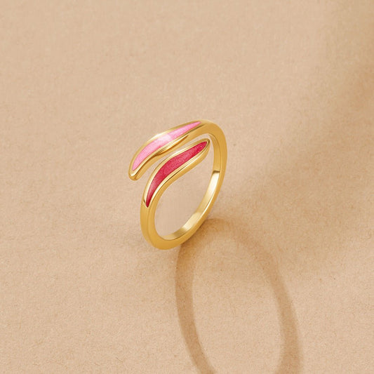 Gilded Petal Pink Ring – FIORENE