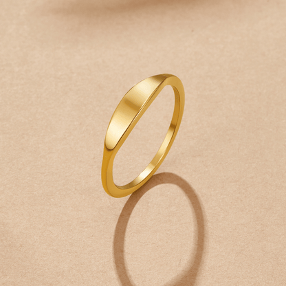 Minimalist Signet Ring – FIORENE