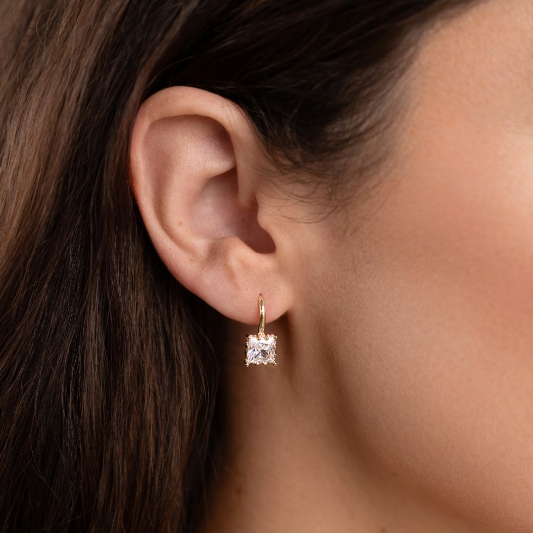 Princess Square Earring – FIORENE