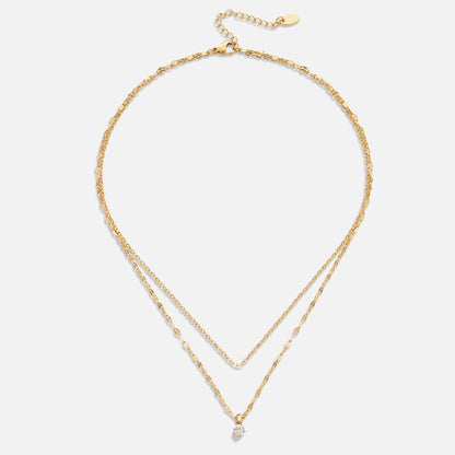 Luminous Double Sequence Necklace – FIORENE
