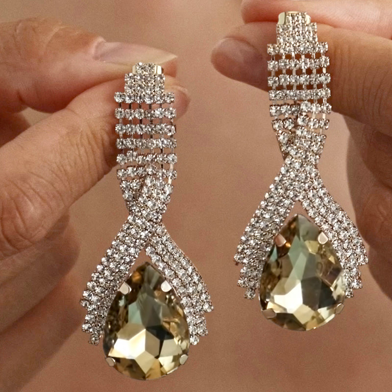 Golden Elegance Teardrop Earrings - FIORENE
