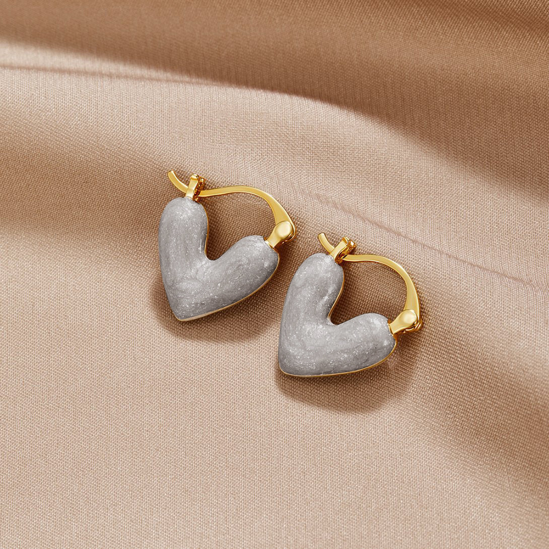 Marbleized Love Click Earring – FIORENE