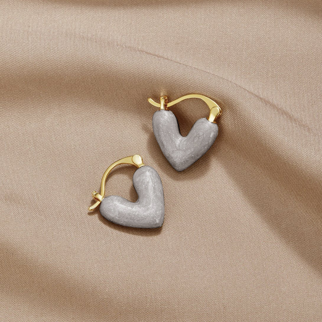 Marbleized Love Click Earring – FIORENE