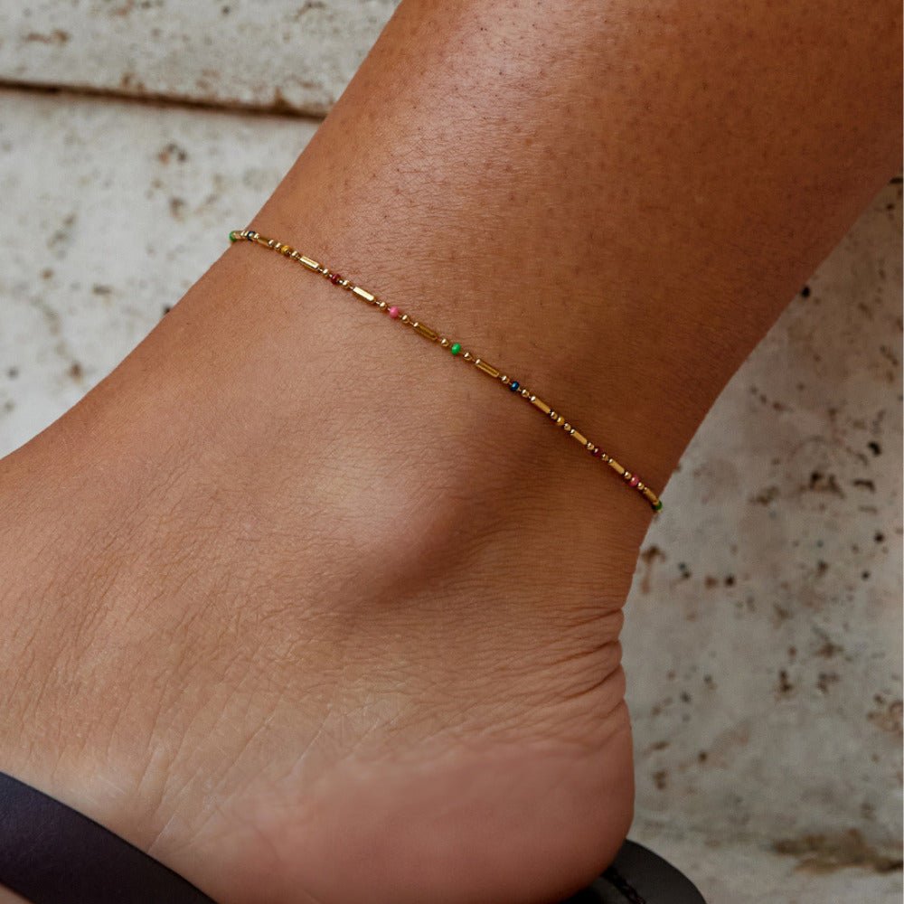 Polished Rainbow Anklet – FIORENE