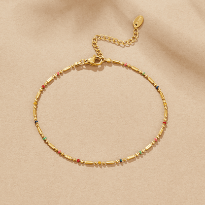 Polished Rainbow Anklet – FIORENE