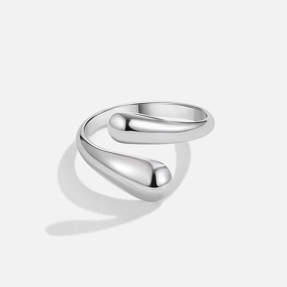 Silver Liquid Drop Ring – FIORENE