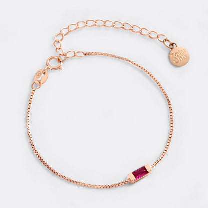 Celeste Baguette Birthstone Bracelet