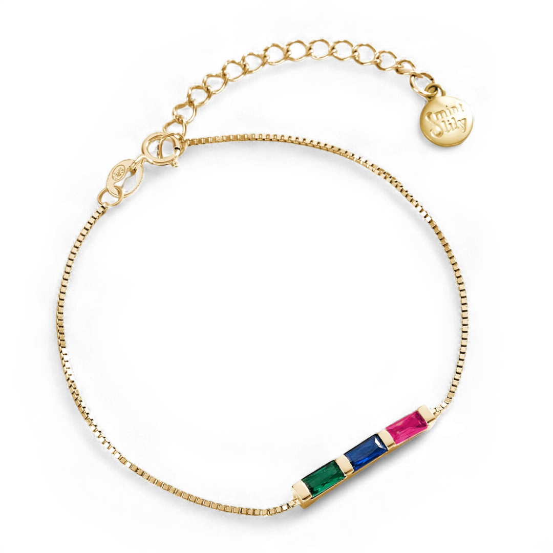 Celeste Baguette Birthstone Bracelet