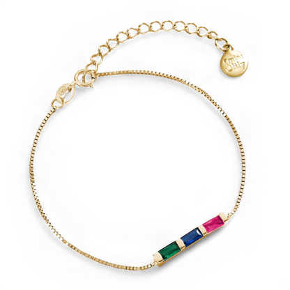 Celeste Baguette Birthstone Bracelet