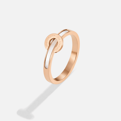 Golden Unity Inscribed Ring – FIORENE