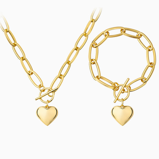 Amore Chain Heart Set – FIORENE