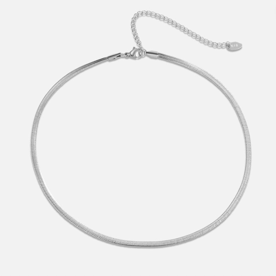 Luminous Silver Liquid Link Necklace – FIORENE