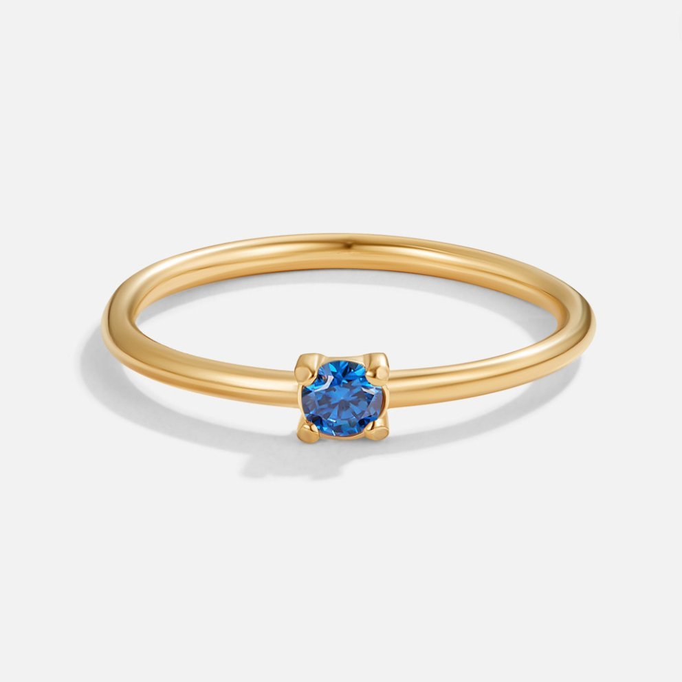 Lapis Solitaire Ring – FIORENE