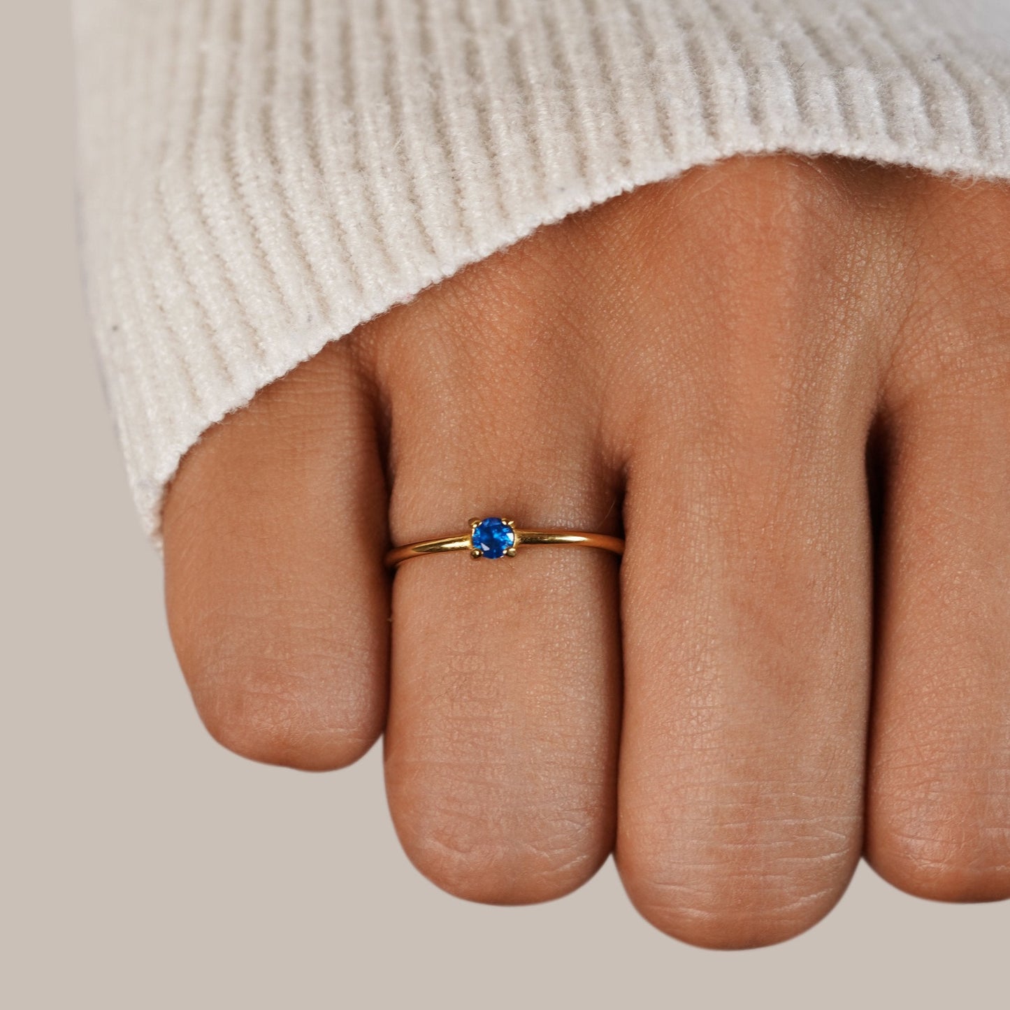Lapis Solitaire Ring – FIORENE