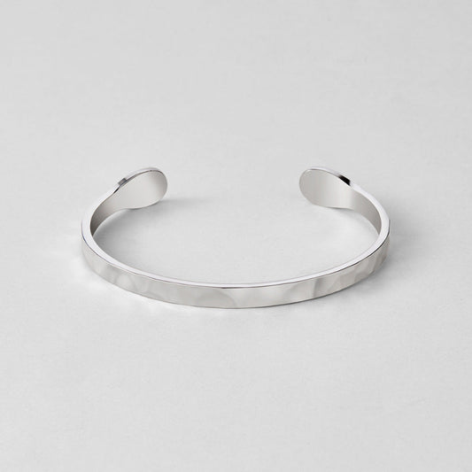Silver Hammered Glace Bracelet – FIORENE