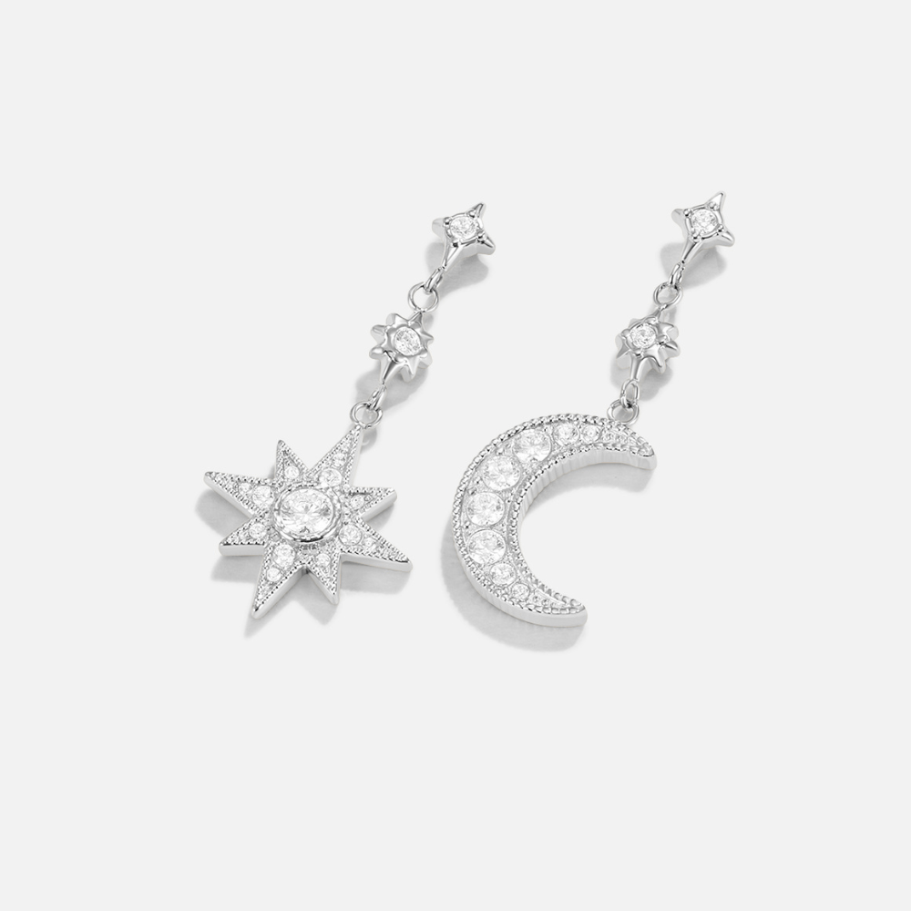 Silver Lunar & Star Charm – FIORENE