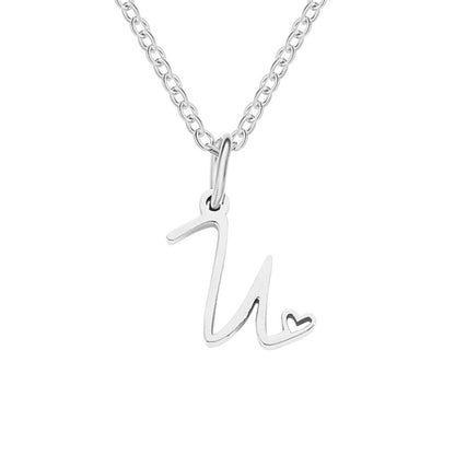 Luminous Petite Script Letter Pendant – FIORENE