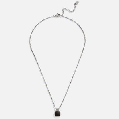 Arctic Noir Square Necklace – FIORENE