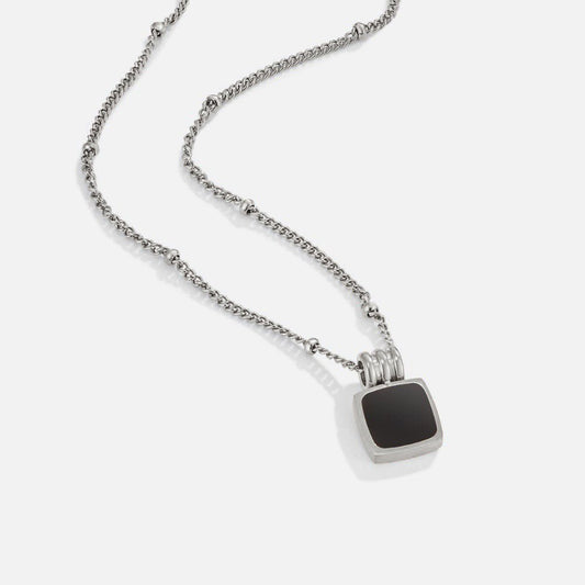 Arctic Noir Square Necklace – FIORENE