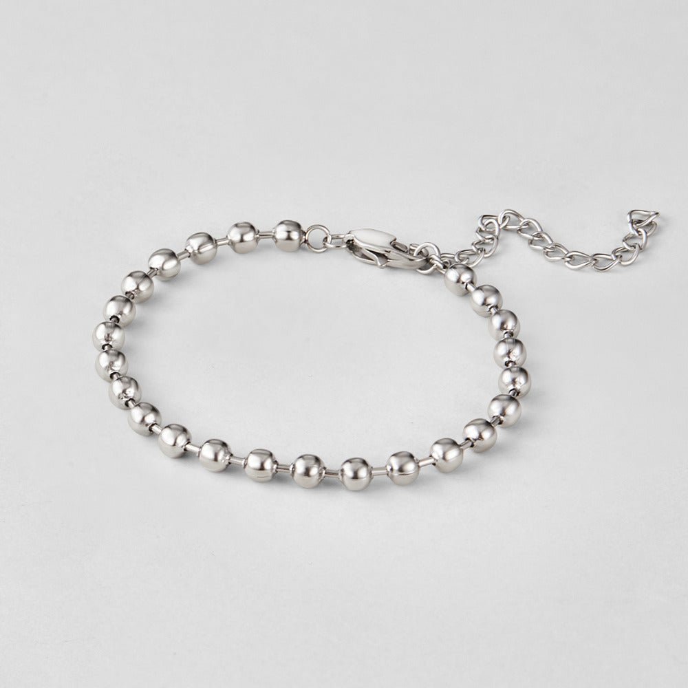 Silver Bead Strand Bracelet – FIORENE