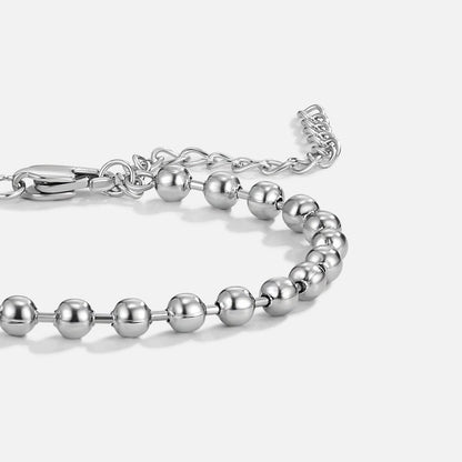 Silver Bead Strand Bracelet – FIORENE