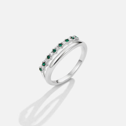 Silver Emerald Path Ring – FIORENE