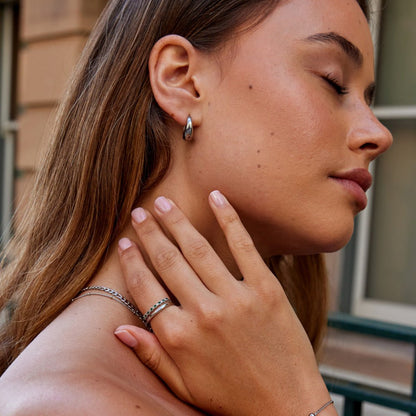 Silver Emerald Path Ring – FIORENE