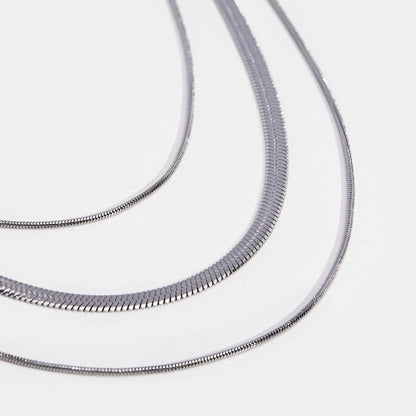 Silver Multi-Strand Polished Layers – FIORENE