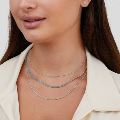 Silver Multi-Strand Polished Layers – FIORENE