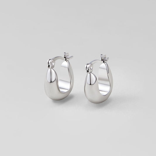 Silver Chroma Hoop Earring – FIORENE