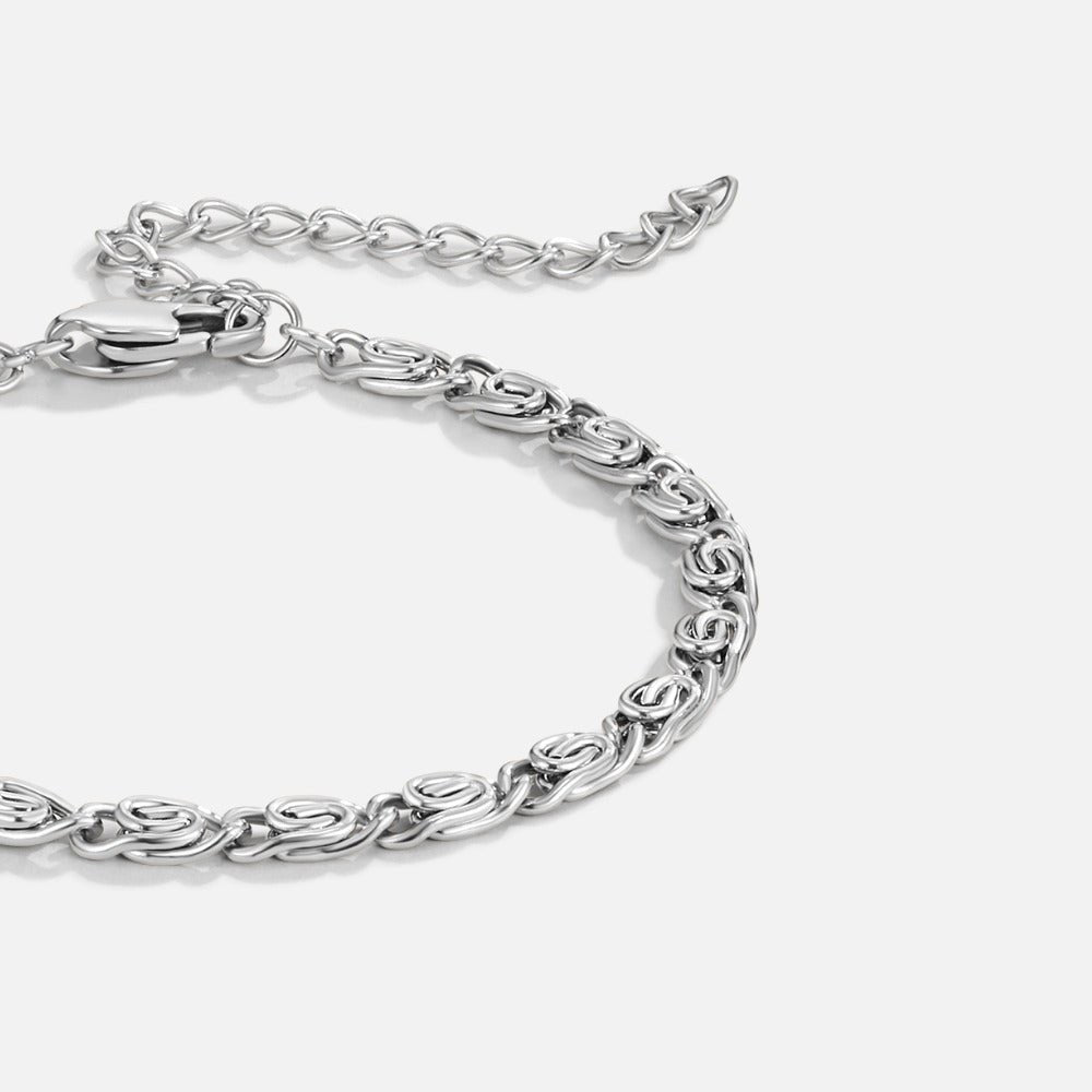 Silver Knotwork Link Bracelet – FIORENE
