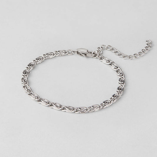 Silver Knotwork Link Bracelet – FIORENE