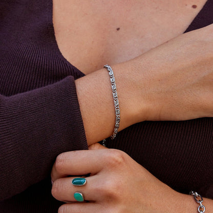 Silver Knotwork Link Bracelet – FIORENE